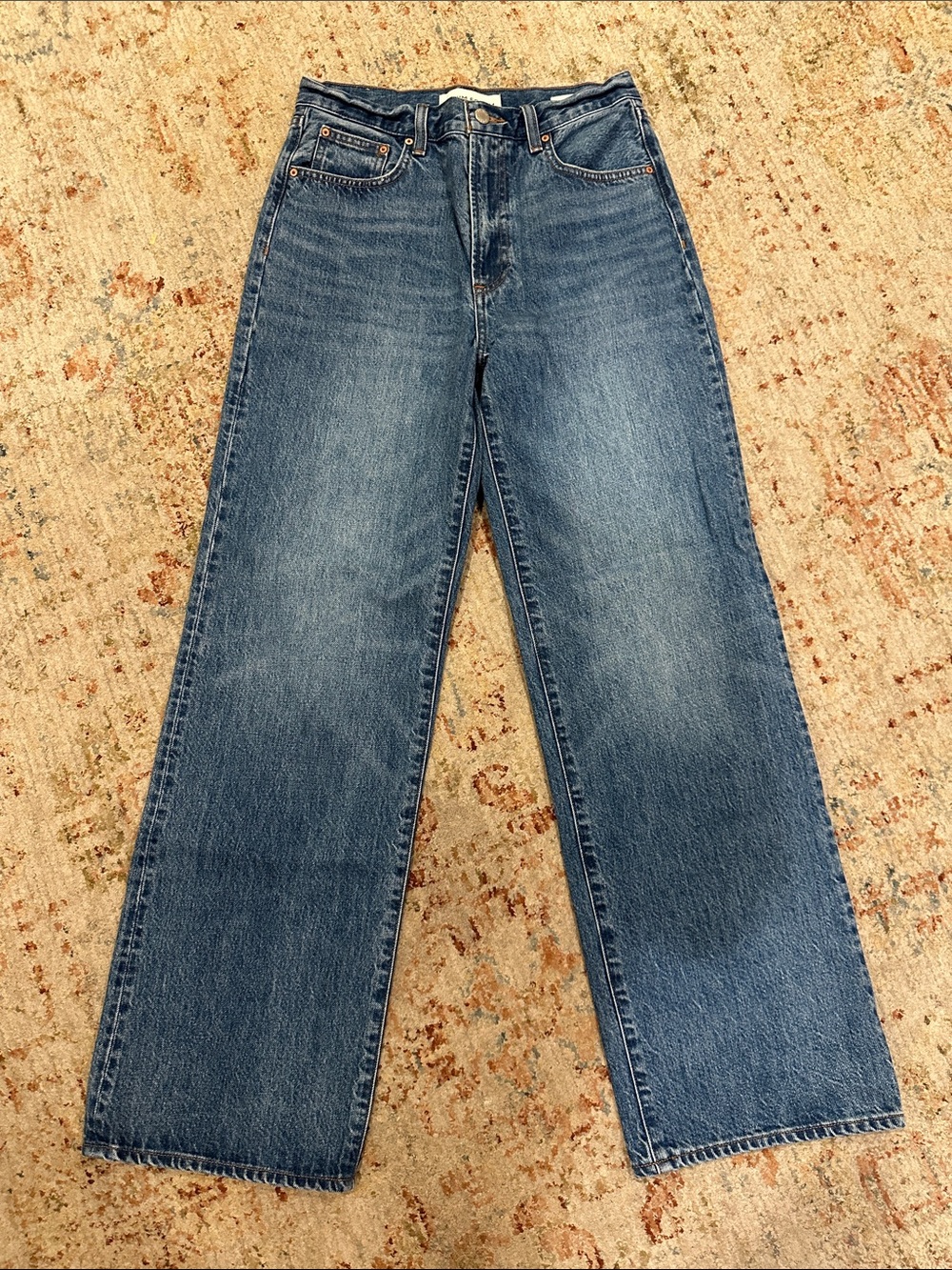 Denim Forum Women’s The Farrah High Rise Wide Leg Jeans